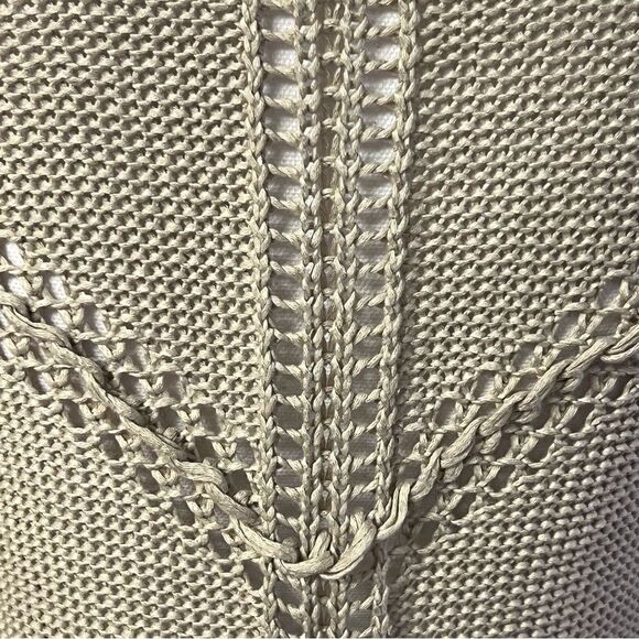 INC International Concept Boho Western Cardigan Sweater Size S Fringe Faux Suede - Picture 8 of 10